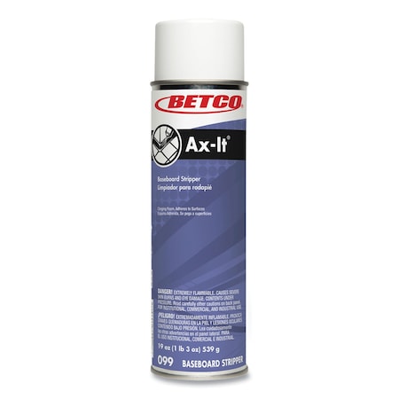 Betco Ax-It Aerosol Baseboard Stripper, Sassafras Scent, 19 oz Aerosol Spray, 12PK 0992300CT